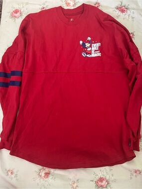 Disney Red Long Sleeve Mickey 'Every Mile Is Magic' Spirit Jersey